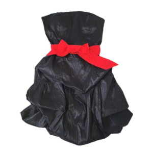 Daisy Black Strapless Dress with Red Bow Medium Prom Cocktail Events